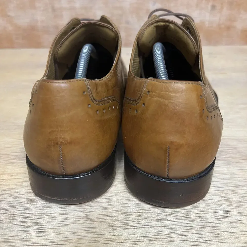 Cole Haan Wingtip Brogue Oxford Men Size 12 M Brown Leather Round Toe Low Shoes